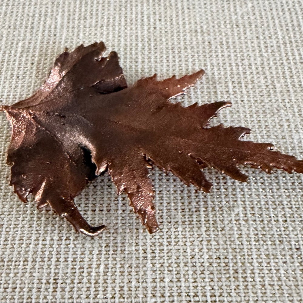 Copper Metallic Leaf Accent